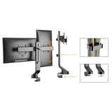 Soporte de Escritorio Dual para Pantalla con gestión de Cables Maclean Brackets MC-854