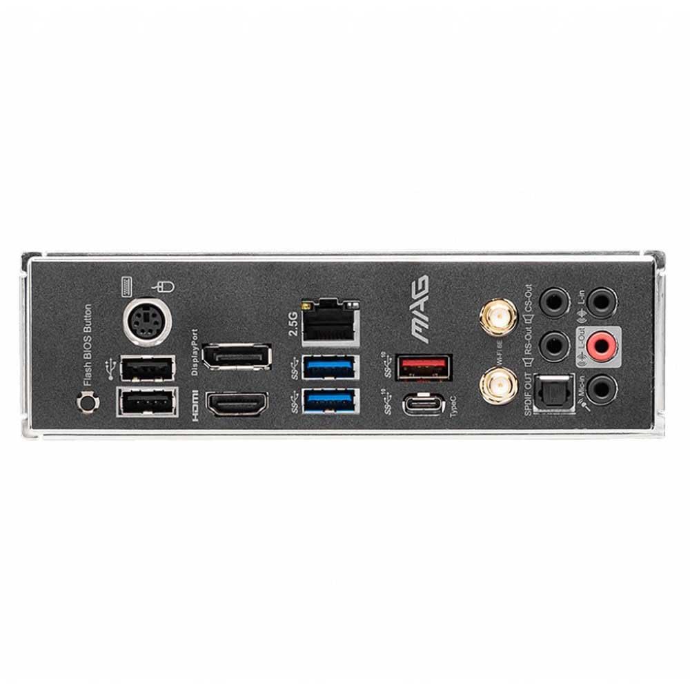 MSI MAG B550 TOMAHAWK MAX WIFI Placa Base, ATX, AM4 - Compatible AMD Ryzen 5000 - DDR4 Boost 5100+MHz/OC, PCIe 4.0 & 3.0 x16 Ranuras, M.2 Gen4 & Gen3 Ranuras, 2.5G LAN, Wi-Fi 6E, Bluetooth 5.2