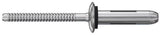 Fischer Remaches de aluminio ALG 5,2 x 20 mm con junta EPDM para chapa (200 unidades)