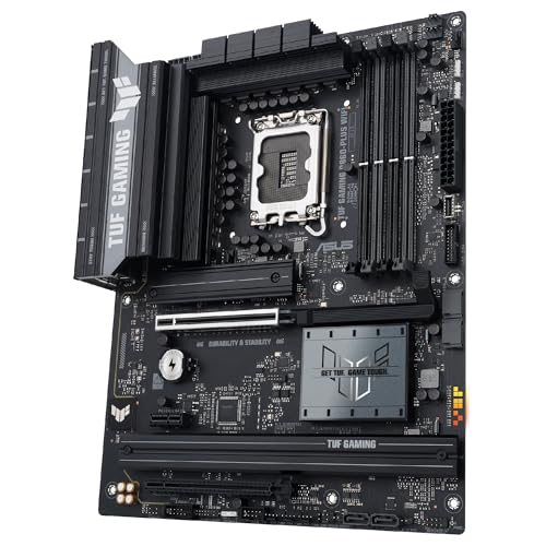 ASUS TUF Gaming B860-PLUS WiFi, Placa Base Intel ATX, 12+1+2+1 80A etapas de alimentación DrMOS, DDR5, PCIe 5.0, 3 Ranuras M.2, Wi-Fi 7, Realtek 2.5Gb Ethernet, DisplayPort, USB Tipo-C 20Gbps
