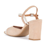 Geox Sandalias D New ERAKLIA 80 D con tacón, color nude, talla 37 EU, color carne, 37 EU