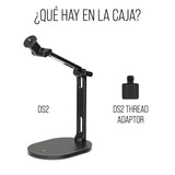 RØDE DS2 Brazo de estudio de escritorio para micrófonos, cámaras, teléfonos inteligentes, luces y otros accesorios (hasta 900 g)