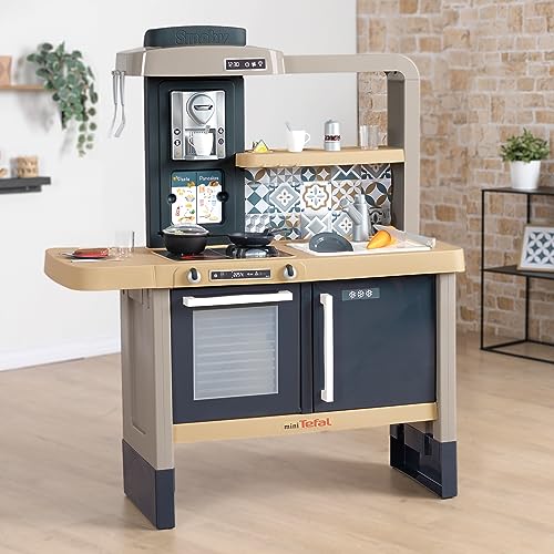 Smoby- Cocina Infantil Evolutiva con Sonidos, Encimera Elevable hasta 8cm Extra, 31 Accesorios, 4 Electrodomésticos, Juguete Niños Niñas A Partir de 3 años (7600312308)