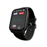 Techmade Smartwatch Tech Feel, ECG de un Solo Trazo, frecuencia cardíaca, oxigenación, Deporte, Monitor de sueño, notificación de Llamada, Compatible con iOS y Android (Black Case and Strap)