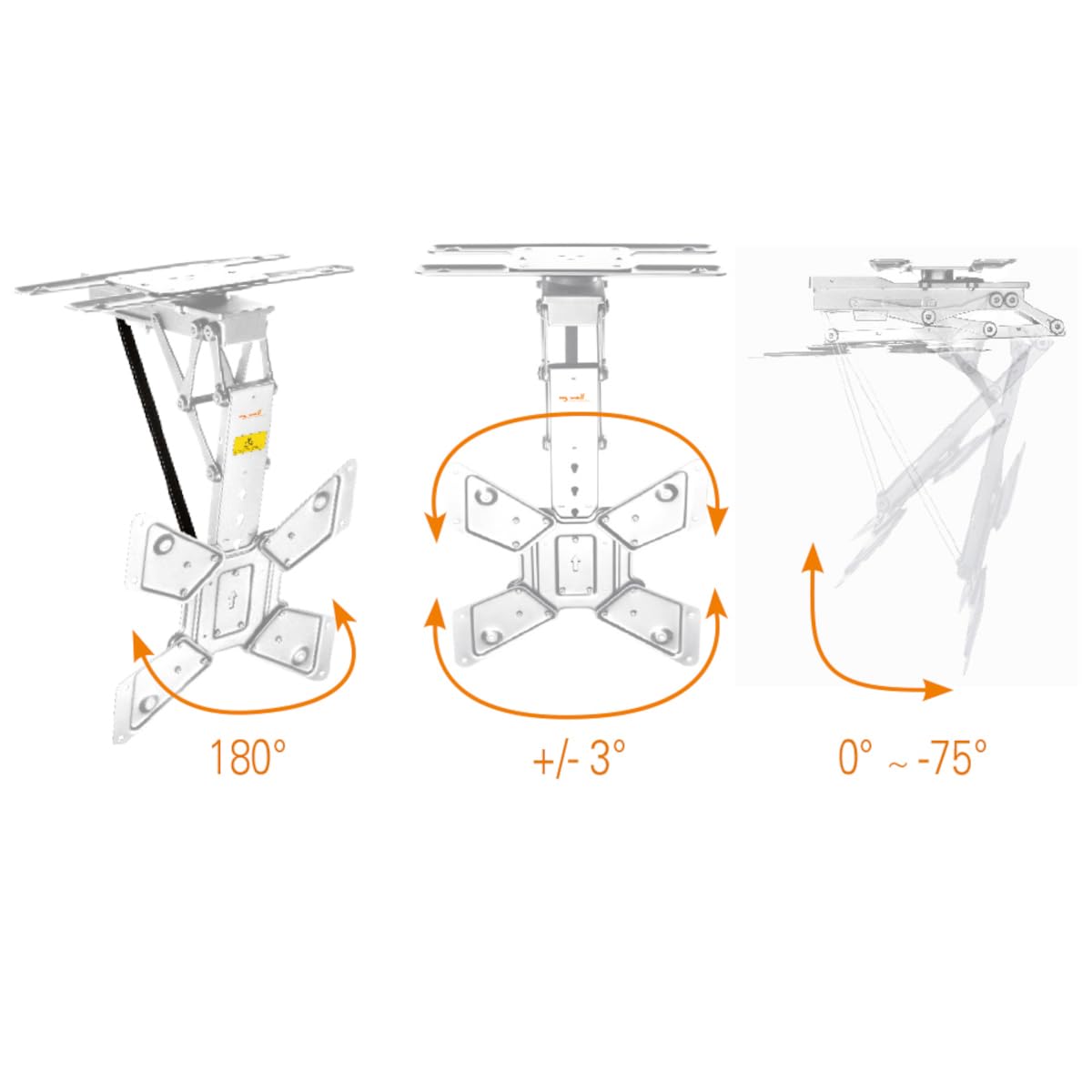 Mywall HL46MWL - Soporte de Techo para televisores motorizados y Plegables con Control Smart Home de 23 a 65 Pulgadas, Carga de hasta 30 kg con función giratoria de 180°
