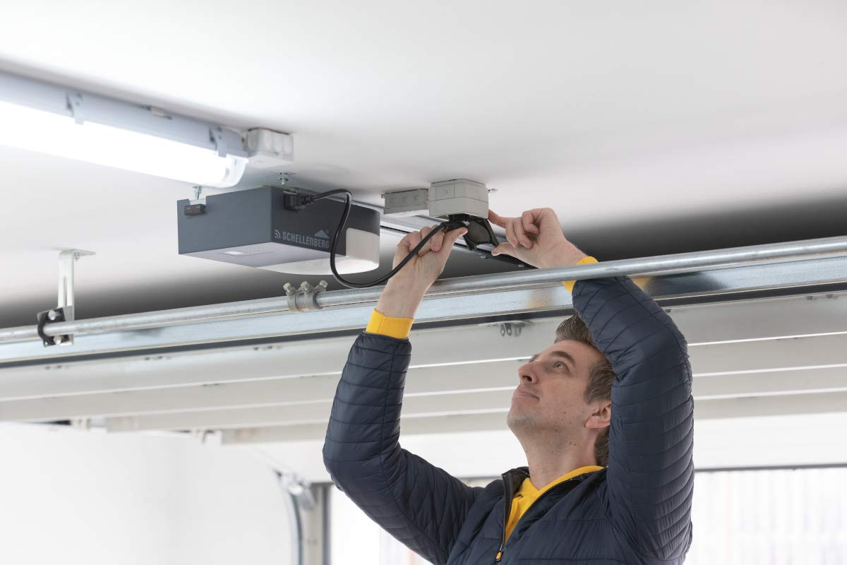 Schellenberg 60923 Motor Puerta Garaje basculante, 600 N, MAX, 868 MHz, 2X mandos a Distancia, Antracita, Smart Drive L/Superficie 10 m²