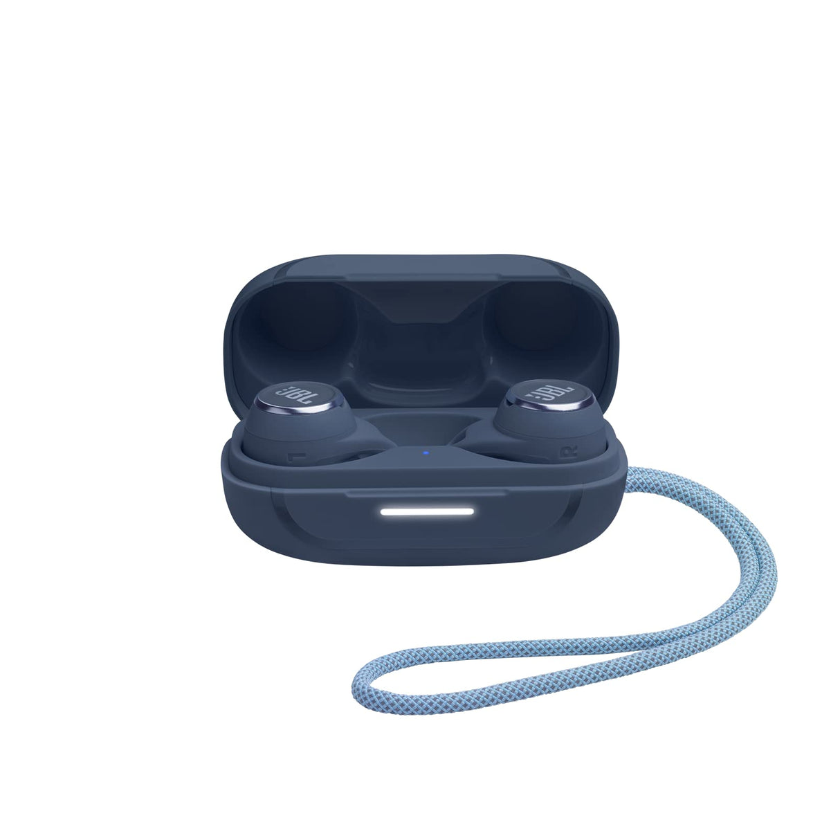 JBL Reflect Aero Auriculares con tecnología True Adaptive Noise Cancelling, resistentes al agua, batería de 8 horas, en azul