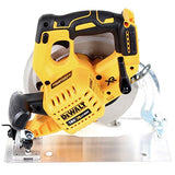 DEWALT DCS570NT-XJ - Sierra Circular 18V, diámetro de hoja 184mm, Profundidad de corte 65mm, Capacidad de biselado 57 °, Motor sin Escobillas, Maletín TSTAK VI Incluido