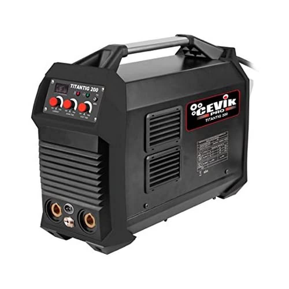 CEVIK PRO CE-TITANTIG200 - Soldador Inverter TIG DC + Lift TIG - 200A 30% - 230V - Electrodos hasta 5mm - Display Digital - Incluye Antorcha TIG Pinza Masa Portaelectrodo