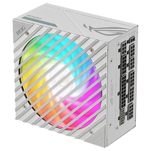 Asus ROG Loki SFX-L 850W Platinum White Edition Fuente de Alimentación Modular (80+ Platinum, Ventilador ARGB PWM de 120 mm, Aura Sync, Compatible con ATX 3.1, PCIe 5.1, 10 Años de Protección)