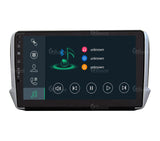 Autorradio de Ajuste Personalizado para Peugeot 2008 e 208 Android GPS Bluetooth WiFi Dab USB Pantalla táctil Full HD 9" procesador de 8 núcleos y comandos de Voz