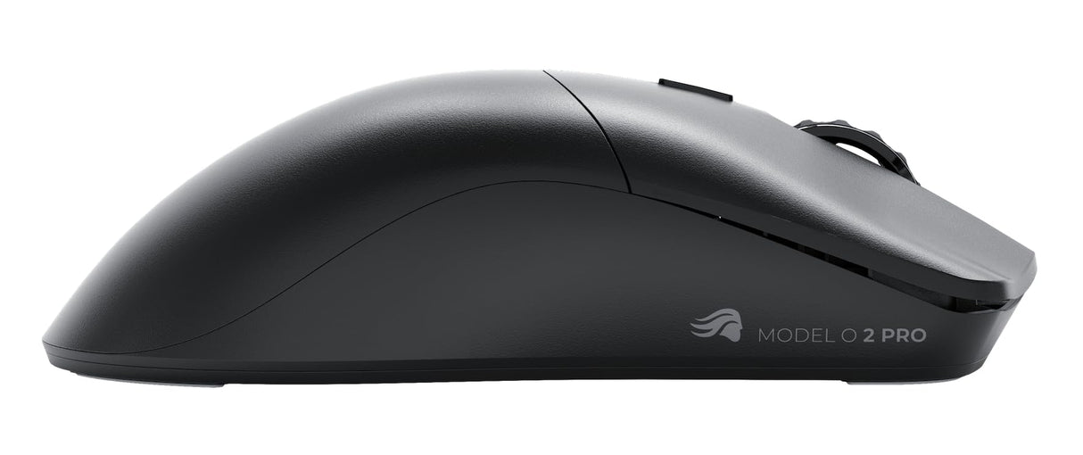 Glorious Gaming Model O 2 PRO Ratón gaming inalámbrico - 2,4 GHz 1 ms de retardo, 100M clics, 57 g ultraligero, gran batería, sensor PPP 26K, RGB, ambidiestro, 6 botones, deslizadores de PTFE - Negro
