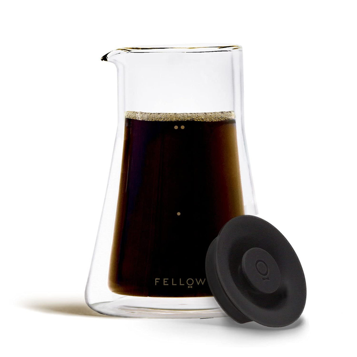 Fellow Juego de preparación de café Stagg (gotero con ayuda de relación, jarra de vidrio de doble pared stagg y 20 filtros de papel) [XF] Set Negro mate