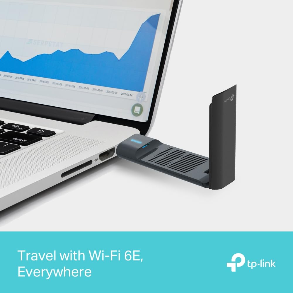 【2024 Nuevo】 TP-Link Archer TXE70UH | Adaptador USB inalámbrico de Alta Ganancia | Wi-Fi6E AXE5400Mbps| Cobertura más Amplia | USB3.0 | Juego de Menor latencia|Compatible con windows11