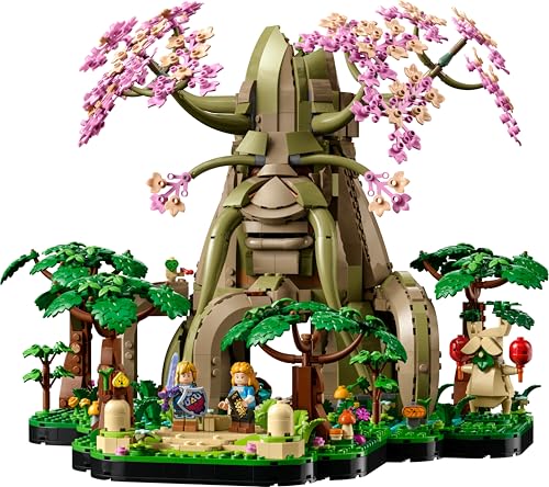 LEGO The Legend of Zelda Gran Árbol Deku “2 en 1”, Kit de Maquetas para Adultos con Zelda y 3 Minifiguras de Link, Regalo para Fans de los Videojuegos Ocarina of Time y Breath of The Wild 77092