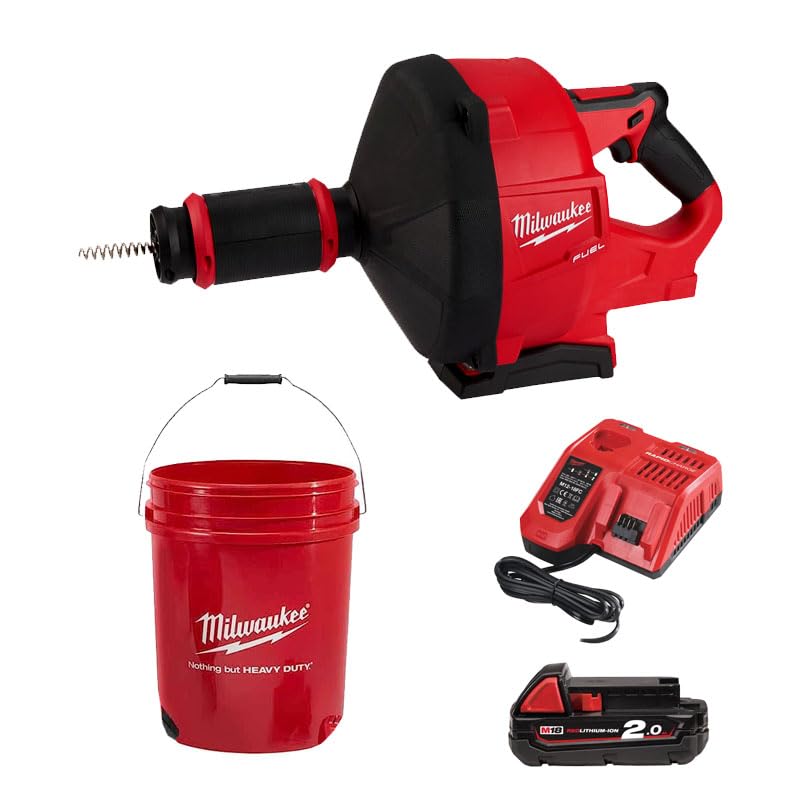 Milwaukee M18FDCPF10-201C Fuel M18 Fdcpf10-201C Desbloqueador-1 Batería 18V 2.0 Ah-1 Cargador 4933459685, Rojo