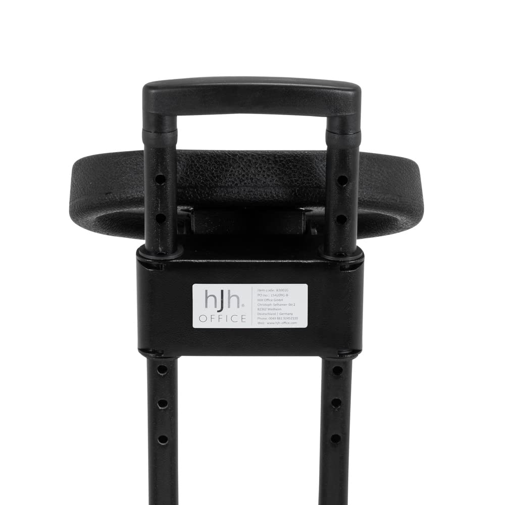 hjh OFFICE 830010 Silla de Trabajo Top Work 32 Espuma Duro Negro Bastidor metálico Estable Asiento inclinable, Talla única