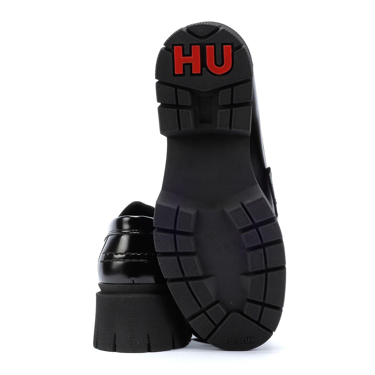HUGO Kris_Loafer_BRPU, Mocasines Planos Mujer, Black, 41 EU
