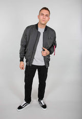 ALPHA INDUSTRIES MA-1 TTC Chaqueta, Gris (Greyblack-136), L para Hombre