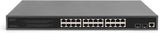 DIGITUS 27 Port Managed Gigabit PoE Network Switch - 24 Ports RJ45-2 SFP Ports - 1 Console Port - 450W PoE Budget - Features L2-19 Inch