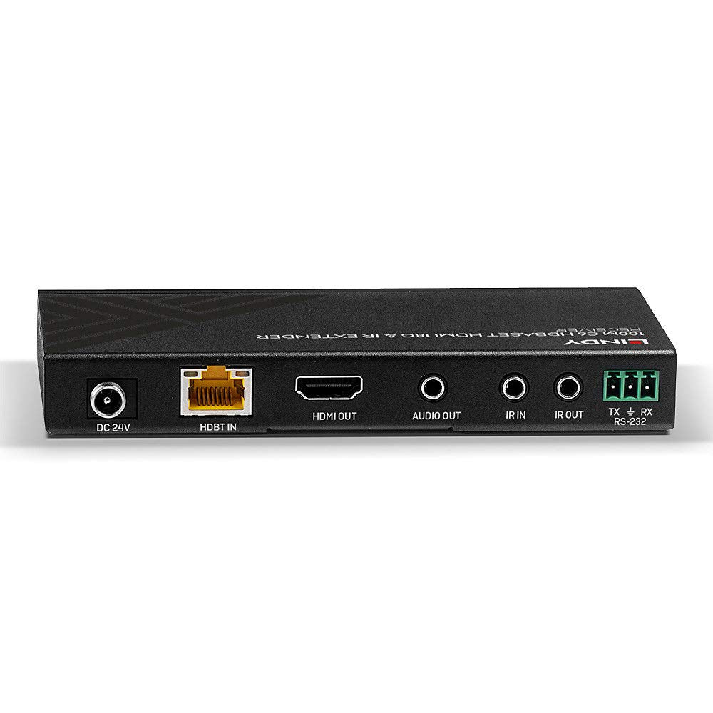 LINDY 100 m HDMI 18G, IR y RS-232 HDBaseT Extender, Receptor