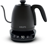 Krups Hervidor de agua de cuello de cisne, Versátil, Té, Café, Infusión, 8 temperaturas, Mantener caliente 30 min, Tapa extraíble, Café Control BW923810, Negro