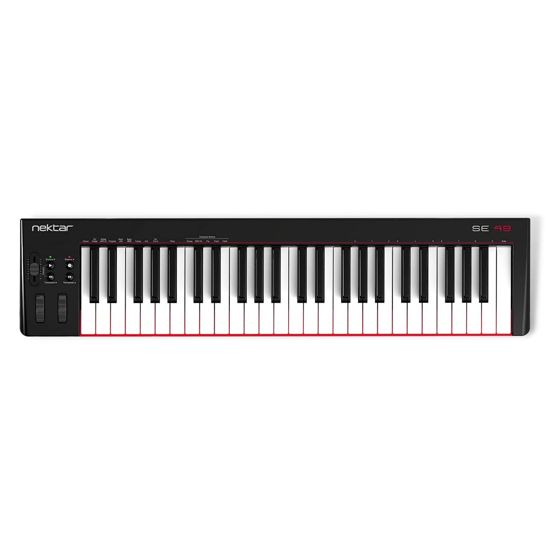 Nektar Controlador de teclado MIDI USB SE49 con integración Nektar DAW