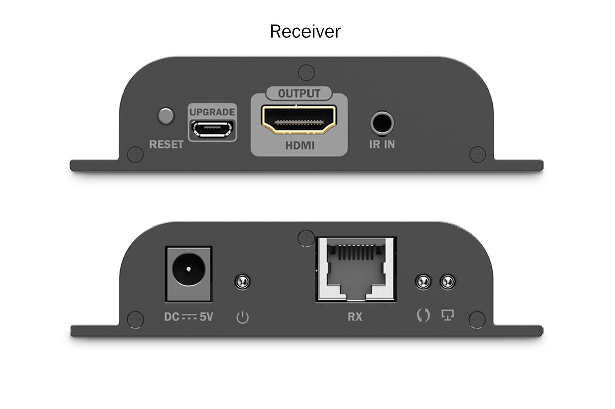 DIGITUS Receptor extensor HDMI IP para DS-55351 – UHD 4k 60 Hz – HDMI 2.0 – hasta 200 m de alcance – unidad receptora – punto a multipunto – CAT 6 – negro