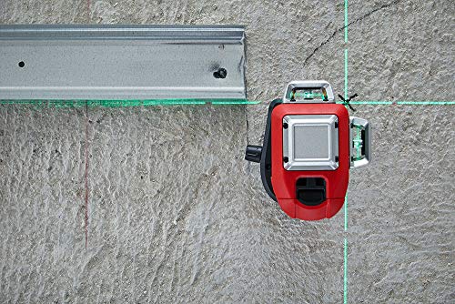 Leica Lino L6G: Nivel láser de línea de 3x360 grados con batería Li-Ion, cargador, adaptador magnético innovador y soporte para pared en una carcasa (láser verde, alcance de trabajo: 35 m)
