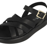 Geox D Xand 2s, Sandalia, Black, 39 EU