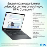 HP OmniBook Ultra Flip 14-fh0002ns - Ordenador Portátil Convertible de 14" OLED 2.8K 120Hz (Intel Ultra 7-258V, 32GB RAM, 1 TB, Intel ARC, Windows 11) Negro - Teclado QWERTY Español