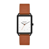 Skagen Reloj Analógico para Hombre de Cuarzo con Correa en Cuero SKW6929