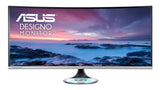ASUS Designo MX38VC - Monitor Curvo de 38” UWQHD (3840x1600, 2300R, sin Marco, Cargador inalámbrico Qi, Sistema de Sonido Harman Kardon, antiparpadeo, Filtro de luz Azul) Negro