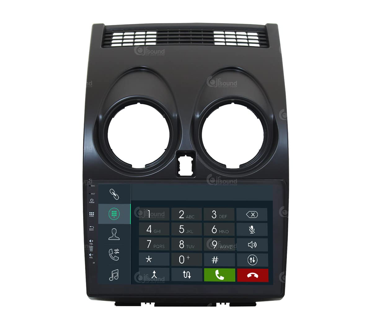 JF-039NQ-X9 Autorradio de Ajuste Personalizado Compatible con Nissan Qashqai Android GPS Bluetooth WiFi Dab USB Pantalla táctil Full HD 9" procesador de 8 núcleos y comandos de Voz