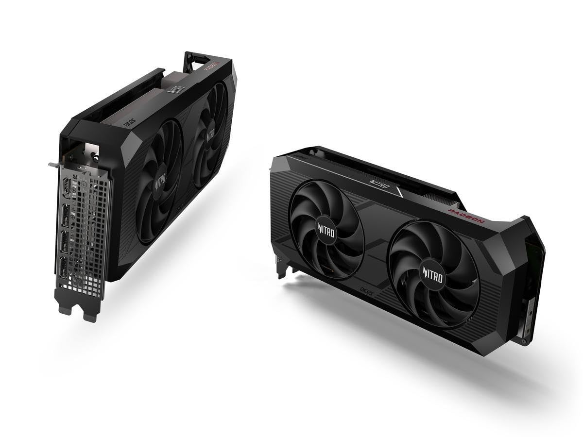 Acer Nitro AMD Radeon RX 7700 XT OC - 12GB VRAM GDDR6, HDMI, 3X DP - PCIe 4.0 - Doble Ventilador - Negro - Tarjeta gráfica