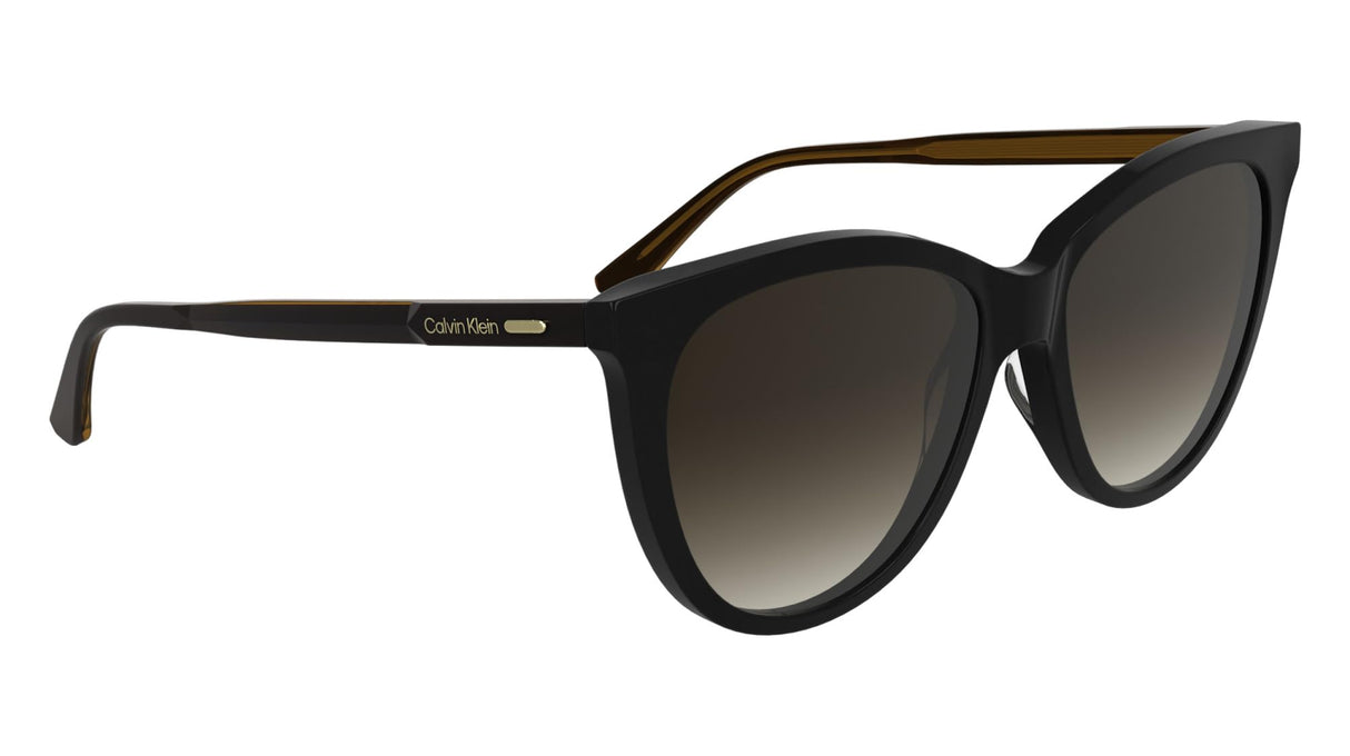 Calvin Klein Women's Sunglasses CK25508S - Black with Gradient Brown Lens