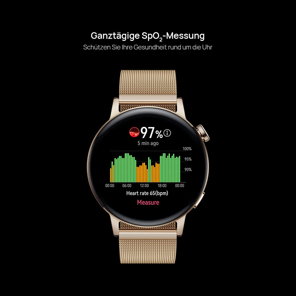 HUAWEI Watch GT 3 Negro, 46 mm, Larga autonomía, AI Running Coach, 100 más Modos Deportivos, Llamadas Bluetooth, Posicionamiento de Cinco Sistemas, Seguimiento de frecuencia cardíaca, Monitoreo de