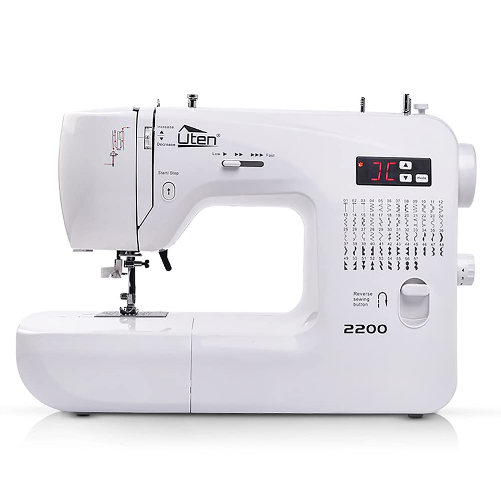 Uten Máquina de Coser Portatil Electrica 60 Puntadas maquina coser manual con Luz de LED para Principiantes y Expertos