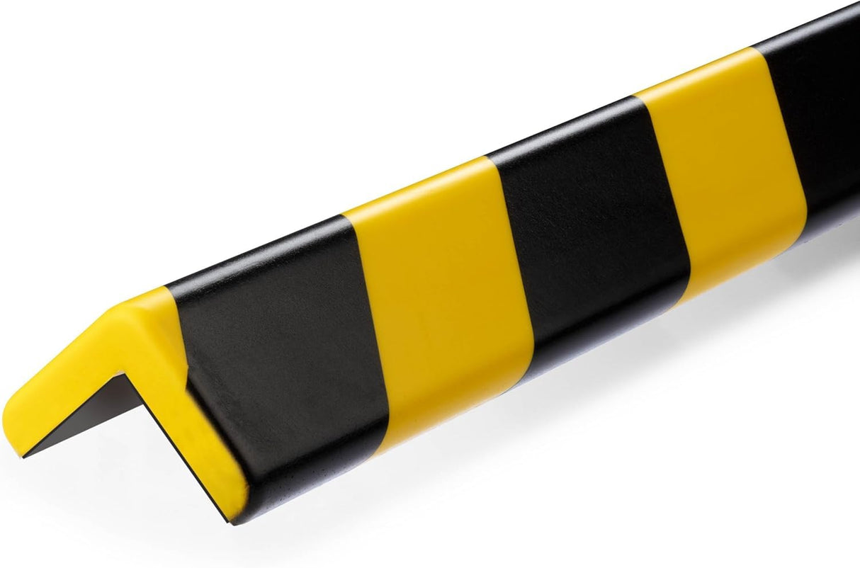 Durable Perfil protector de esquinas C35 magnético, 1 m, paquete de 5 unidades, color amarillo/negro, 1112130