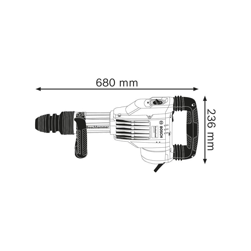 Bosch Professional GSH 11 VC - Martillo demoledor (23 J, 11,4 Kg, portabrocas SDS max, cincel, en maletín)