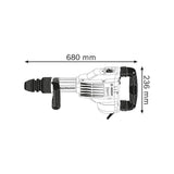 Bosch Professional GSH 11 VC - Martillo demoledor (23 J, 11,4 Kg, portabrocas SDS max, cincel, en maletín)