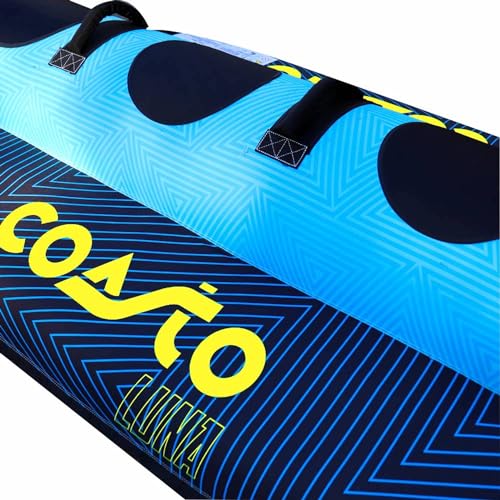 Boya remolcada Coasto Luna - PB-CBLUNA3 - para 3 Personas - Forma : Banana Dimensiones : 300x100 cm Capacidad : 3 Personas Construcción : PVC 28G + Nylon 840D Bolsa de Transporte incluida