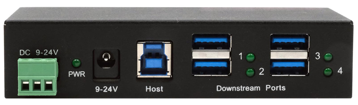 EXSYS EX-1244HMS 4 Puertos USB 3.2 Gen 1 HUB DIN-Rail Kit und Wand Via VL813 Chipset