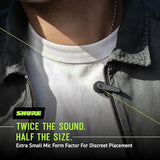 Shure MoveMic Two Kit- Pro Direct to Phone Micrófono inalámbrico Lavalier para iPhone y Android, Bluetooth Mini Mic, Carga de 24 horas, Configuración rápida, IPX4, Portable Clip Lavs (MV-TWO-KIT-Z6)