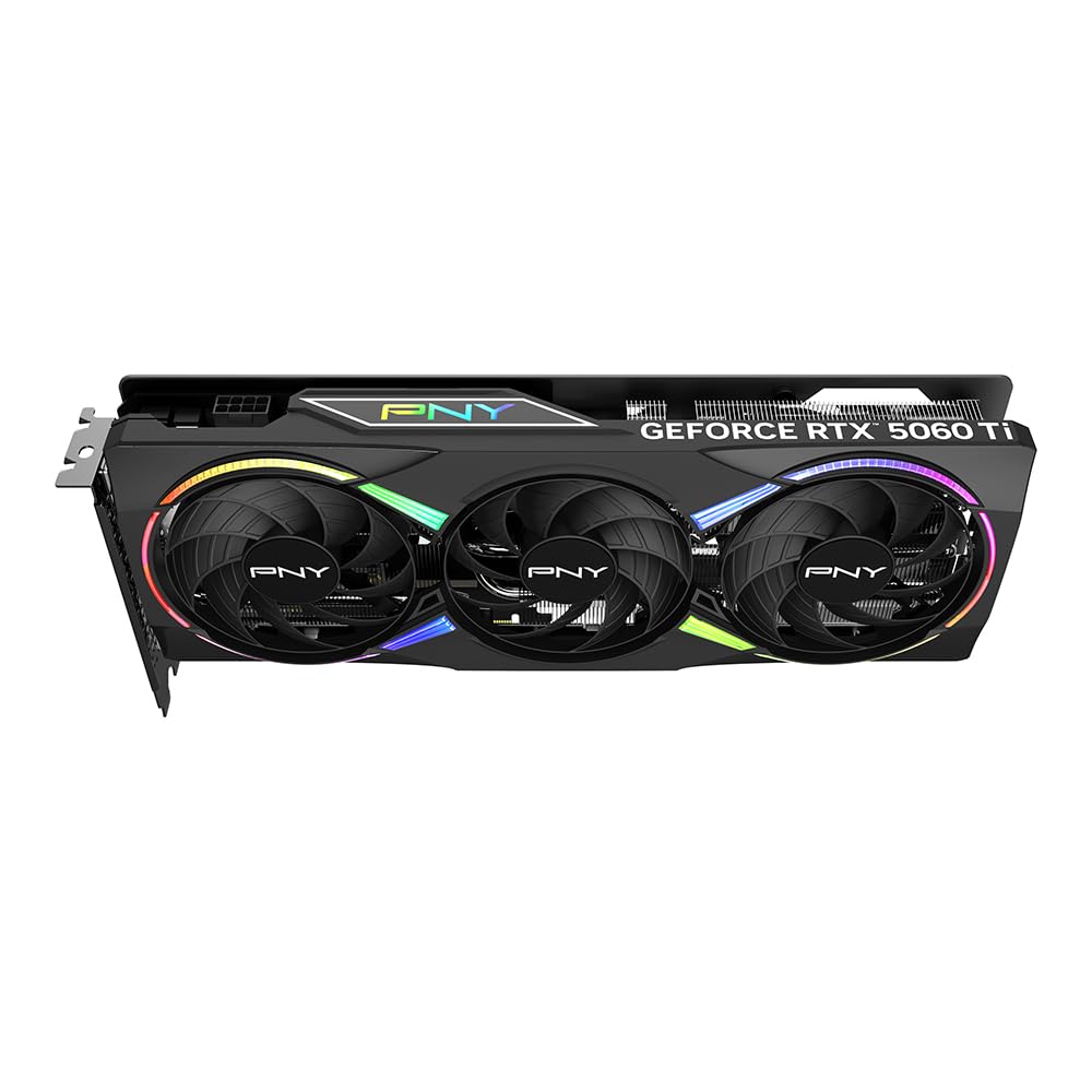 PNY GEFORCE RTX 5060 Ti 16GB ARGB Overclockeado Triple Ventilador DLSS 4