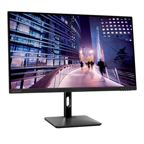 Lenovo N27p - Monitor 27" 4K (IPS, 40Hz, 4ms, 16:9, HDMI, DP, USB-C) Altavoces Integrados, Montaje VESA 100 mm, Soporte con Inclinación, Giro, Pivote y Ajuste de Altura - Negro