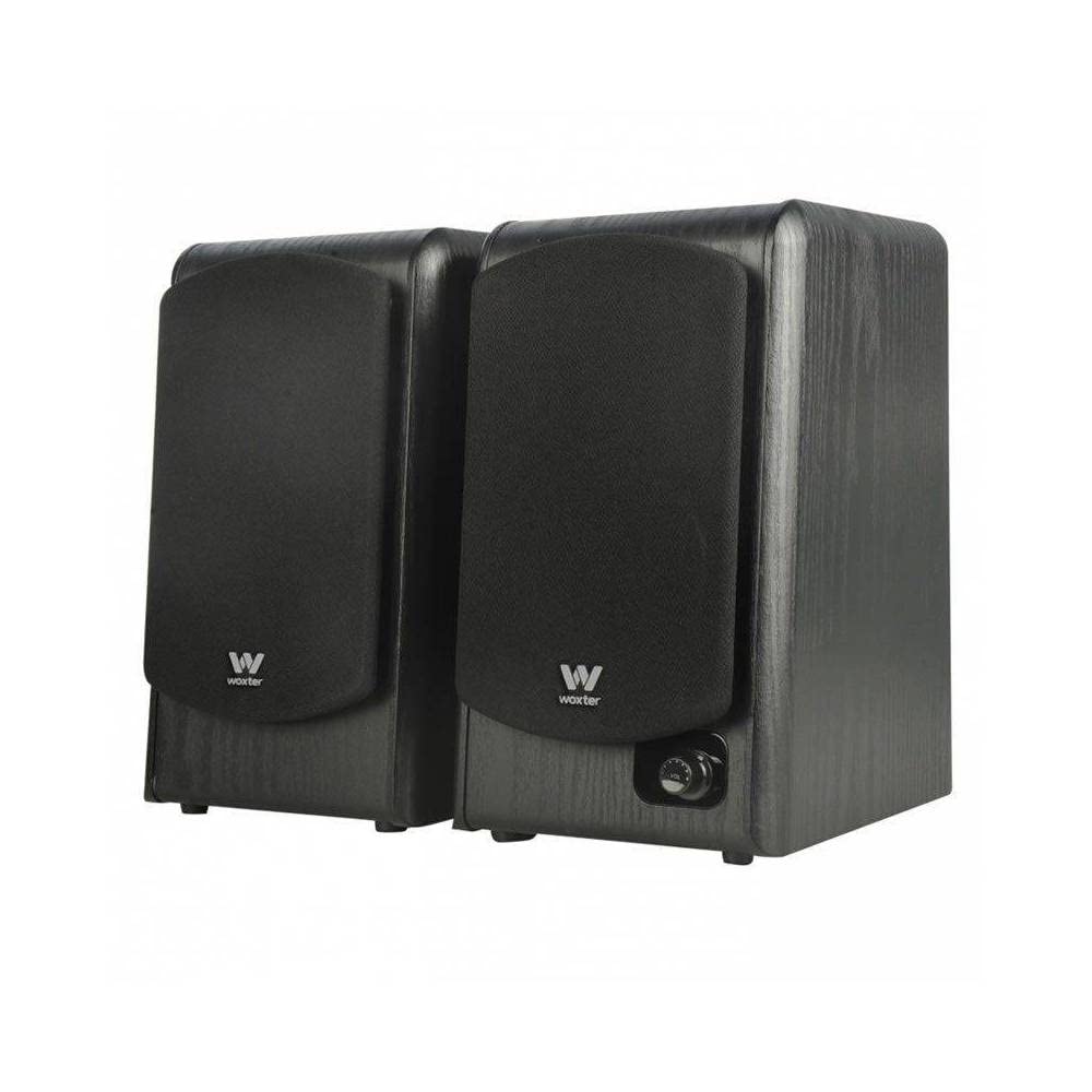 Woxter Dynamic Line DL-610 Black - Altavoces de estantería terminados en Madera autoamplificados (20 RMS 180 W, Bluetooth, conexión de 3,5mm, PC, TV, Tablets, Smartphones, mp3...)