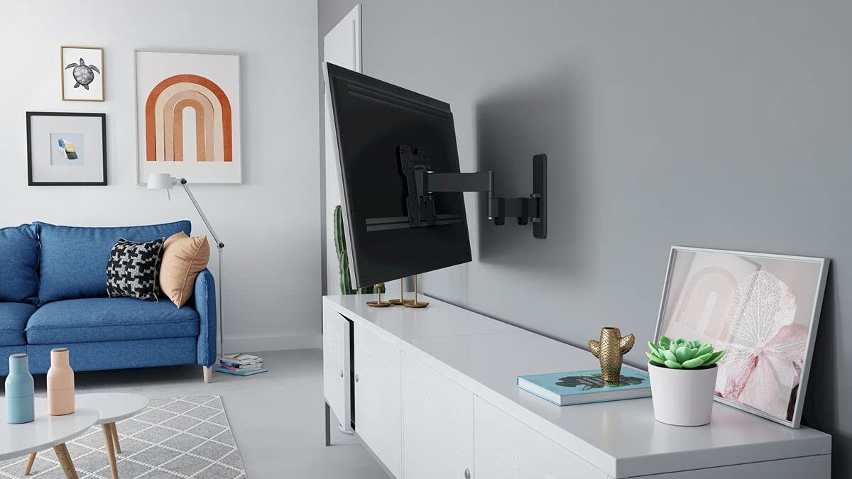 Vogel's TVM 1245 Soporte TV Giratorio para televisores de Entre 19 a 43 Pulgadas, Máx 15 kg, Gira hasta 180º, Inclinable hasta 15º, Soporte para TV máx. VESA 200x200, Compatibilidad Universal
