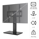 Hama | Soporte de pie para TV de 37 a 55" (Soporte de Carga máxima de 30kg, VESA de 100 x 100 hasta 400 x 400, Pantallas de hasta 140cm) Negro