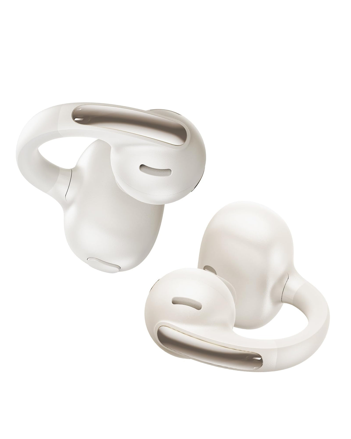 Baseus MC1 Blanc Auriculares Abiertos, Auriculares Bluetooth con Clip & 40H de Autonomía, Calidad de Sonido HiFi Bass Ai, Cómodos & Ligeros (5,2 g), Clip con Protección IP57 contra el Polvo & el Agua